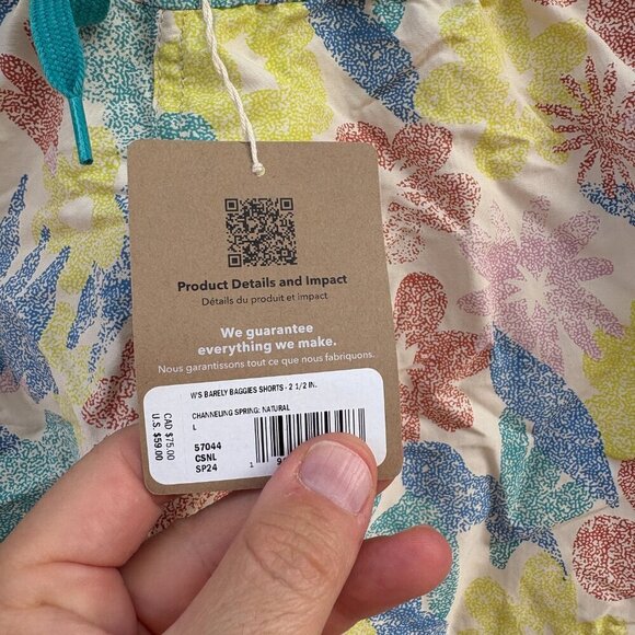Patagonia Barely Baggies 2.5" Shorts Women's Large Channeling Spring Outdoor - Picture 5 of 12